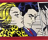 Roy Lichtenstein In the Car painting